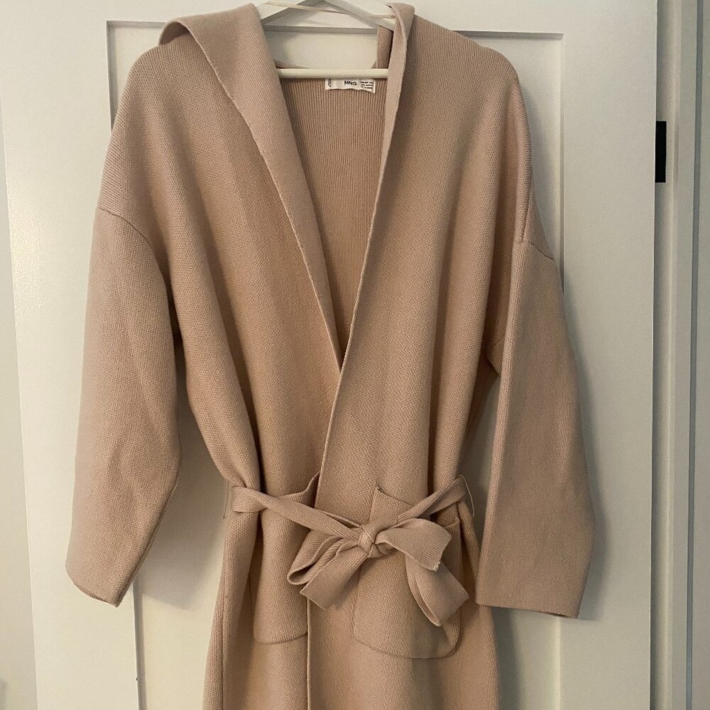 MANGO long cardigan with belt SZ XS/SM